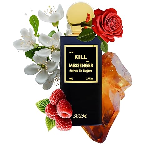 AUM Don't Kill The Messenger – Extrait de Parfum Unisex 80ml | Floral Woody Fragrance with Rose, Oud, Saffron & Leather | Long Lasting 8–10h